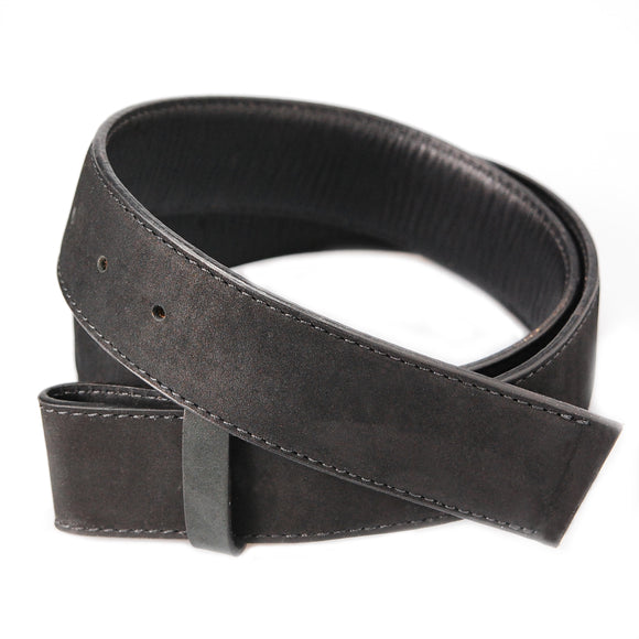 Belt Strap of NUBUK Leather with Buttons 35 mm