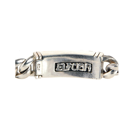 Silver Bracelet Oval STONE and LILIES Chain