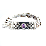 Silberarmband Ovaler STEIN und LILIEN