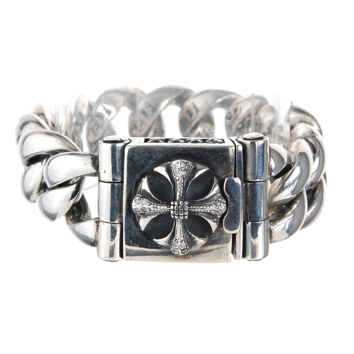 Silver Bracelet MALTESE CROSS Plain Chain L