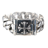 Silver Bracelet MALTESE CROSS Plain Chain L