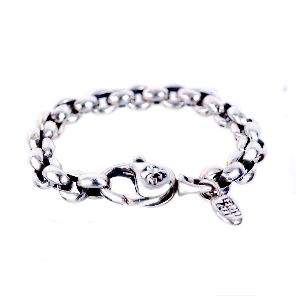 Silver Bracelet PEA CHAIN M with LILY Lock