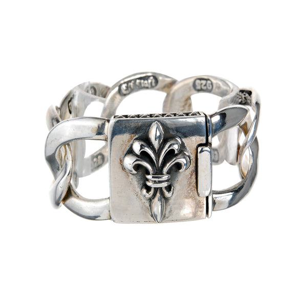 Silver Bracelet LILY Lock and Open CHAIN XXL