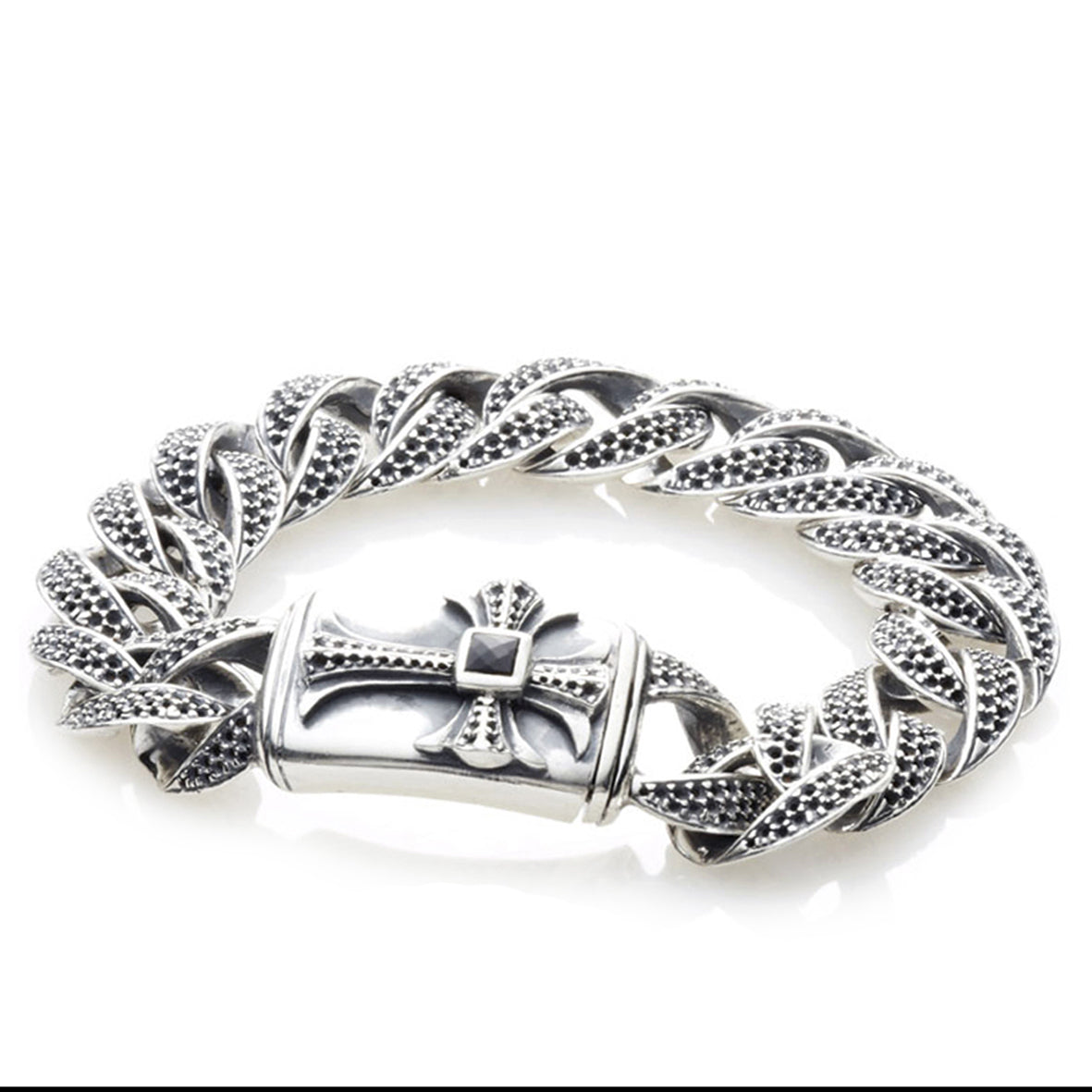 Silver Bracelet MALTESE CROSS  Royal chain M