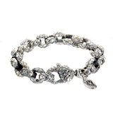 Silver Bracelet Pea Chain XL DRAGON SCALES