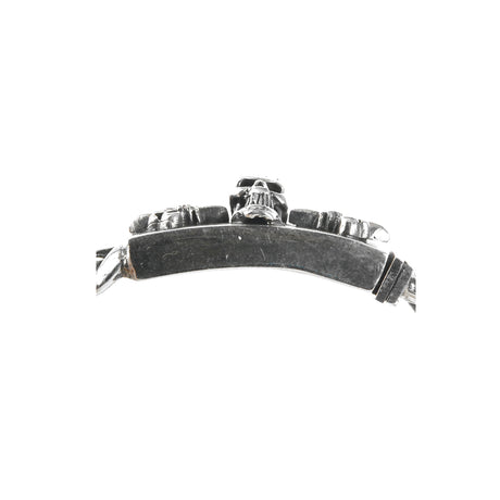 Silver Bracelet SKULL and LILIES  Chain X
