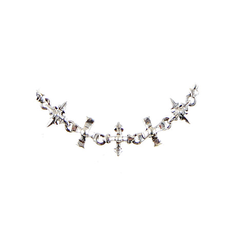 Silver Bracelet with Lance and Blades Crosses 10