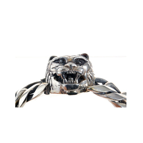 Silver Bracelet LION HEAD L Double Links Chain