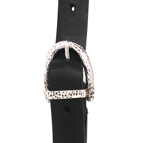 Silver-Leatherband Bracelet Chain2 and Oval Turquoise with Buckle