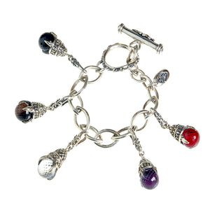 Silver BEGGING Bracelet NAVETTE with Lilystick and DRAGON CLAWS