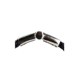 Silver Leather Bracelet PLAIN Jointlock 10