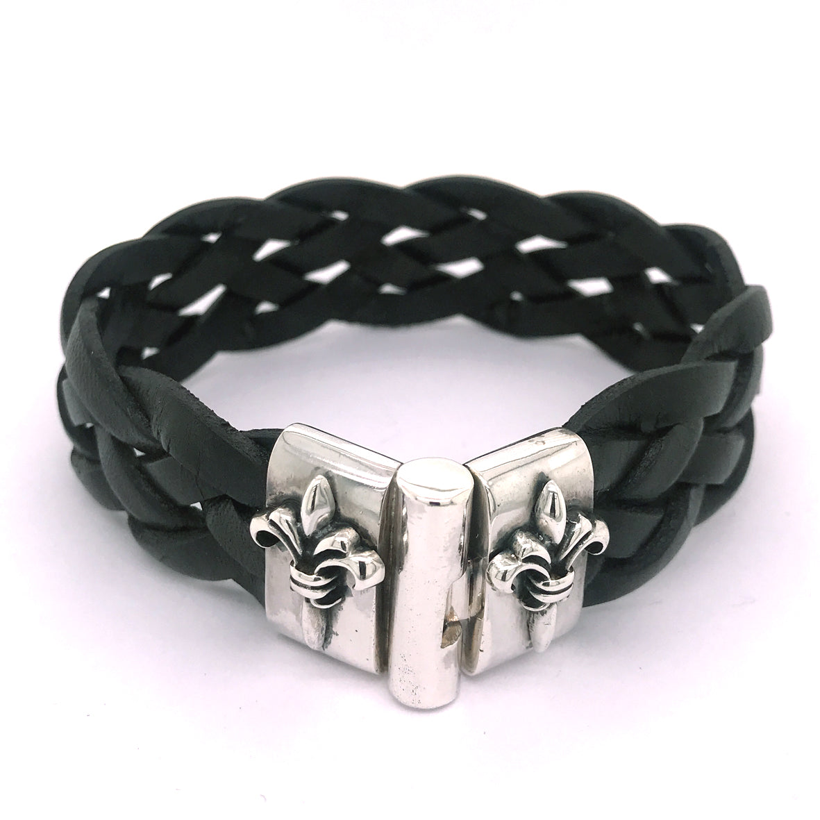 Silber-Lederarmband LILY Jointlock