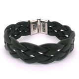 Silver Leather Bracelet LILY Jointlock