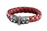 Silver Leather Bracelet PYRAMIDES Jointlock 13