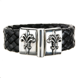 Silver Leather Bracelet LILY Jointlock 23
