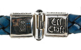 Silver Leather Bracelet PLAIN with Side Deco 13