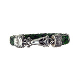 Silber-Lederarmband EAGLE SKULL M Verschluss für 13mm Leder