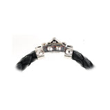 Leather Bracelet CROSS BOUND Facetted Boxlock 13