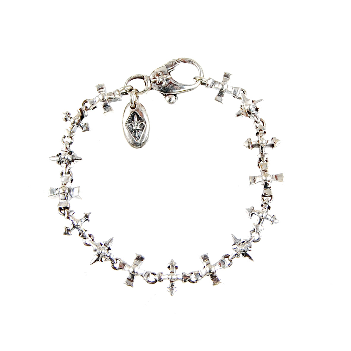 Silberarmband mit Lanze und Klingenkreuzen 10