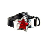 Silver Leather Bracelet Wrap ELFIN STAR with10mm Leatherband