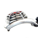 Silver Leather Bracelet Wrap ELFIN STAR with10mm Leatherband