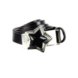 Silver Leather Bracelet Wrap ELFIN STAR with10mm Leatherband