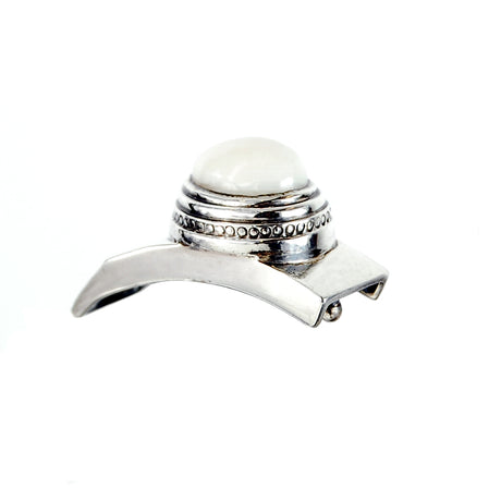 Silver Leather Bracelet Wrap ELFIN PAISLEY with10mm Leatherband