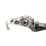 Silver Leather Wrap Bracelet EAGLE SKULL