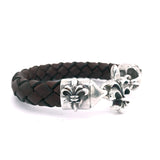 Silver Leather Bracelet LILY 13