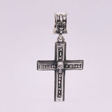 Silver Pendant CROSS with SKULL and BELIEVE IN YOUR DREAMS