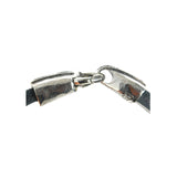 Silver Leather Bracelet LOBSTER CLAW Stripe Searay 13