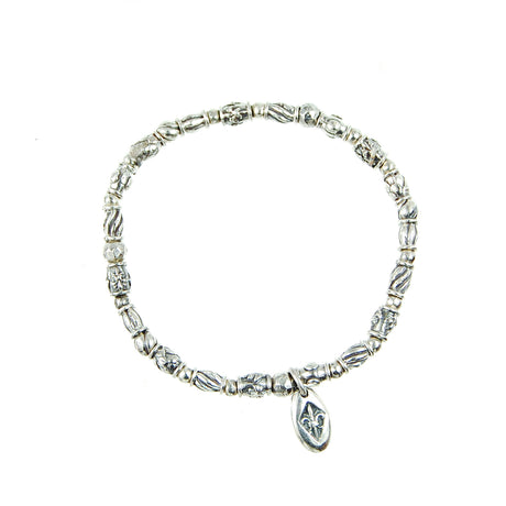 Armband Mini TUBES DECOR und Mini-Kugeln auf Silikonkautschuk