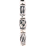 Silver Necklace ELFIN TUBES with LEOPARD and Rubies