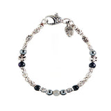 Silver Bracelet TUBES Elfin Lilies, Dragon Scales Spirals Stars with MALTESER CROSS and Beads