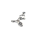 Silbernes Armband Mini-ROHRE RAU und Mini-Kugeln