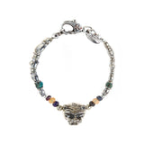 Silver Bracelet Elfin TUBES with LION HEAD