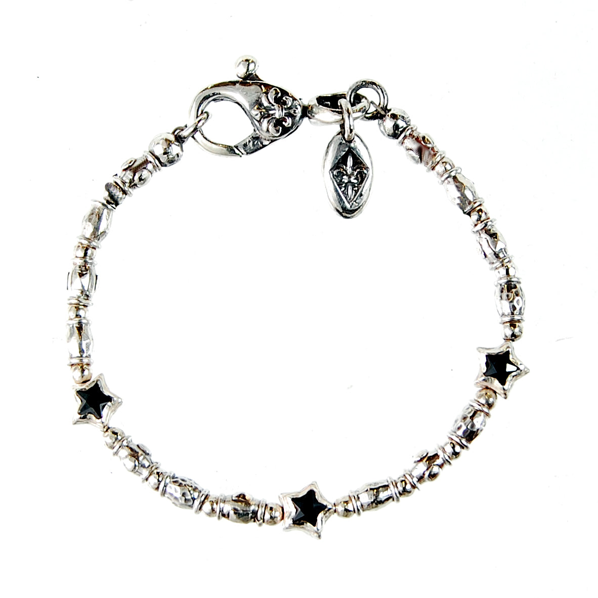 Silberarmband Mini TUBES Rough und Mini STARS