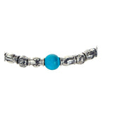 Silver Bracelet Mini TUBES Rough and Stone Beads