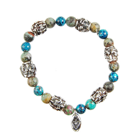 Silver Bracelet BEADS and LILY TUBES
