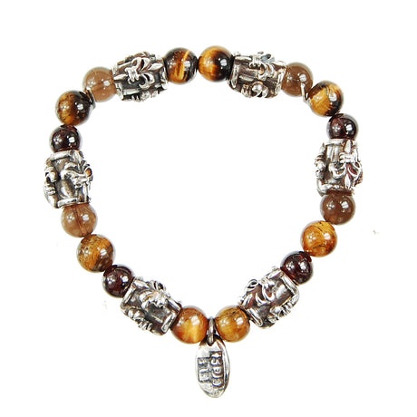 Silver Bracelet BEADS and LILY TUBES