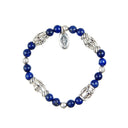 Silber Armband mit Steinperlen und silberne Lilienröhren