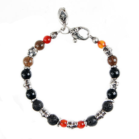 Silver Bracelets BEADS and IRON and BLADES CROSS Tubes