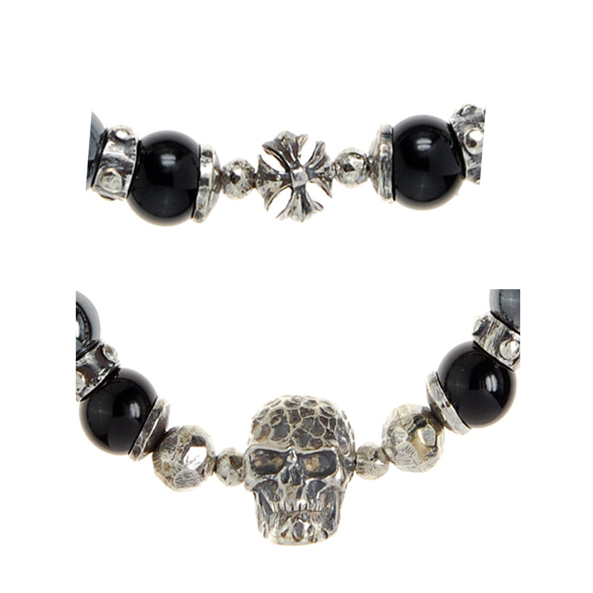 Bracelet Beads SKULL and  MALTESER CROSS Balls and Beads