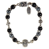 Bracelet Beads SKULL and  MALTESER CROSS Balls and Beads