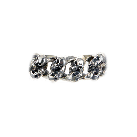 Silver Bracelet S with Mini SKULL s Lobster Claw with SHIELD