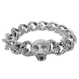 Silver Bracelet LEOPARD HEAD L and Leo Links