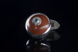 Silver Cufflinks TITTS with STONE