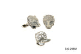 Silver Cufflinks LEOPARD HEAD M