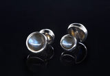 Silver Cufflinks ROUND STONES as Bones