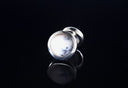 Silver Cufflinks ROUND STONES as Bones
